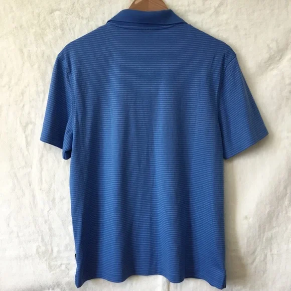 Calvin Klein Striped Blue Men Polo Shirt - Picture 7 of 14